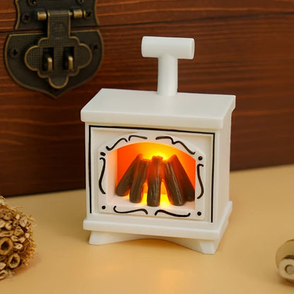 Small LED Dollhouse Fireplace Decoration 1:12 Scale