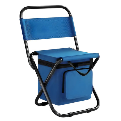 Portable Insulated Cooler Folding Camping Stool - Halri