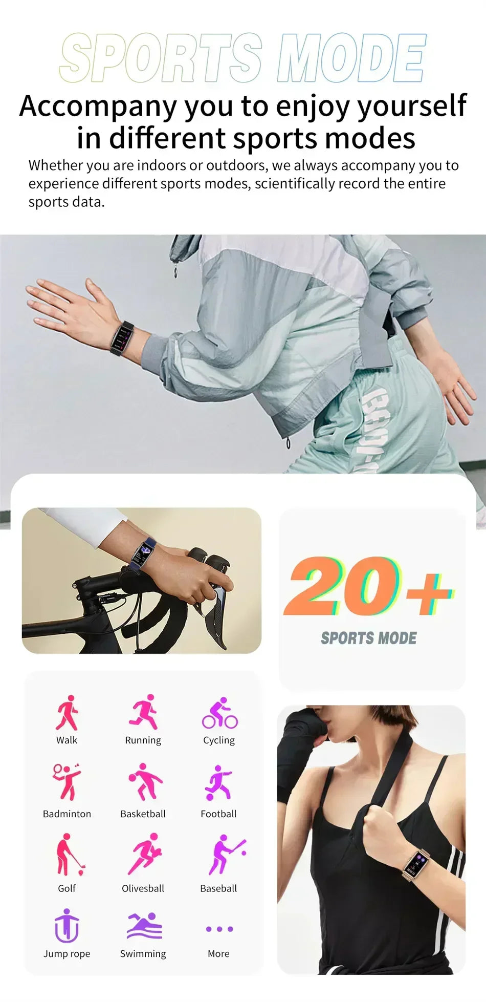 Waterproof Touch Fitness Tracker Watch for Men Women