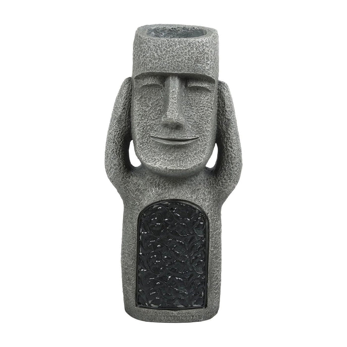 Outdoor Solar Powered Planter Garden Statue Pot