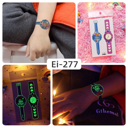 Glowing Fashion Watch Tattoo Sticker - Halri