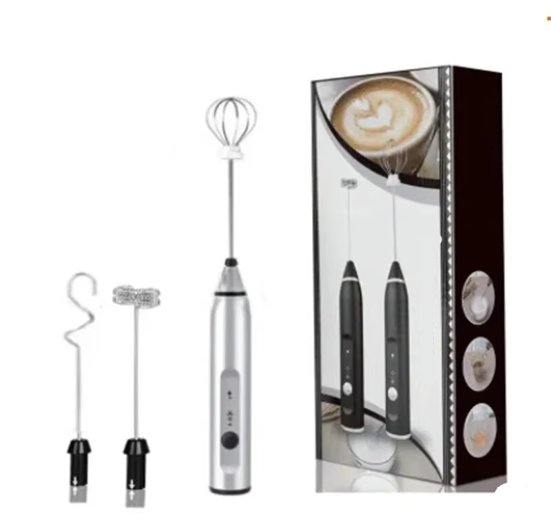 Compact USB Handheld Milk Frother and Coffee Whisk Blender