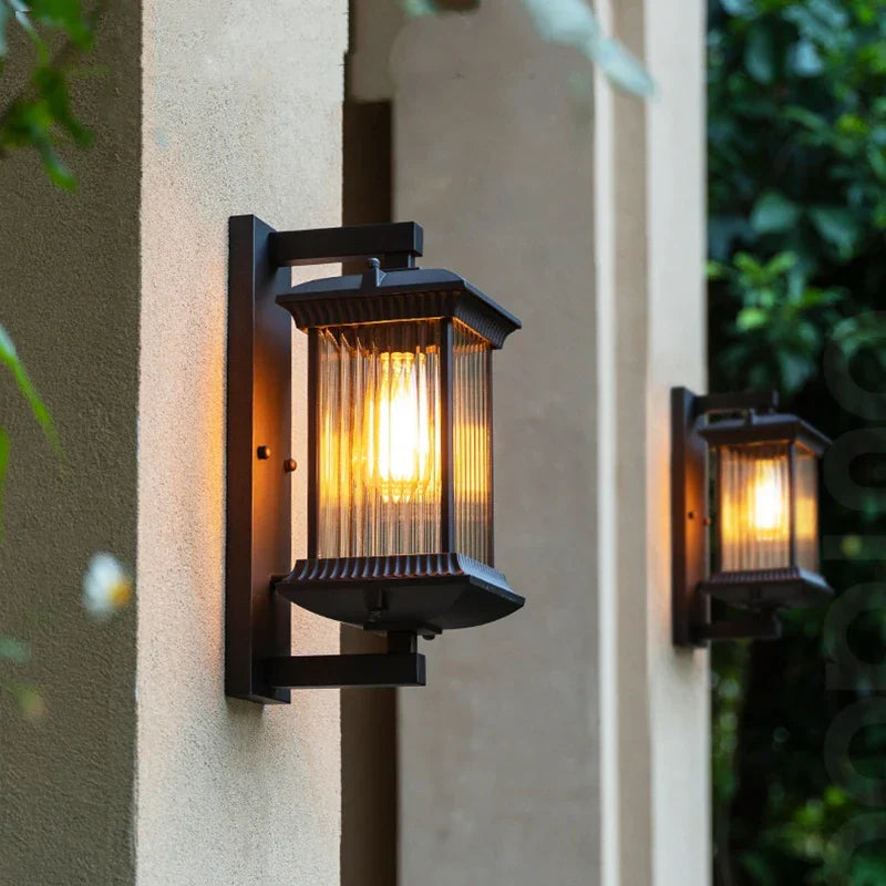 Outdoor Metal Wall Lamp, Weatherproof Garden Light - Halri