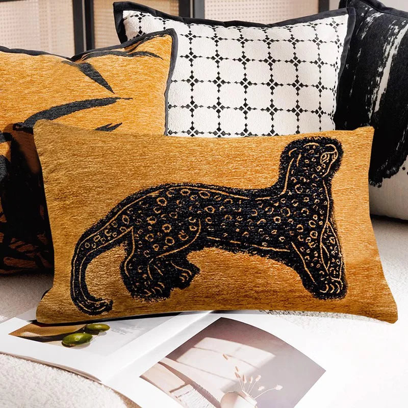 Elegant Horse Pattern Throw Pillow for Home Decor
