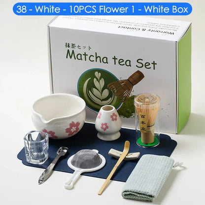 Variant image for Japanese Matcha Tea Set 10-Piece Natural Bamboo Ceramic Standard Size-5