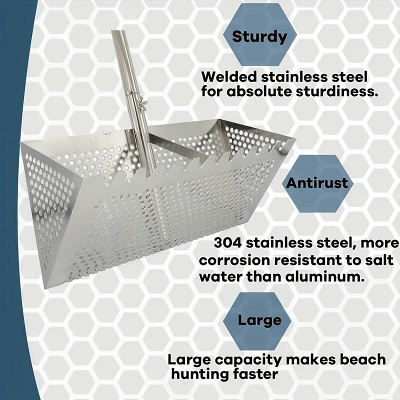 Heavy Duty Beach Rake with Extendable Folding Handle