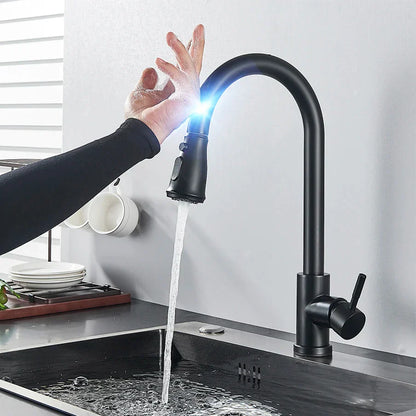 Smart Touch Kitchen Faucet with Automatic Sensor