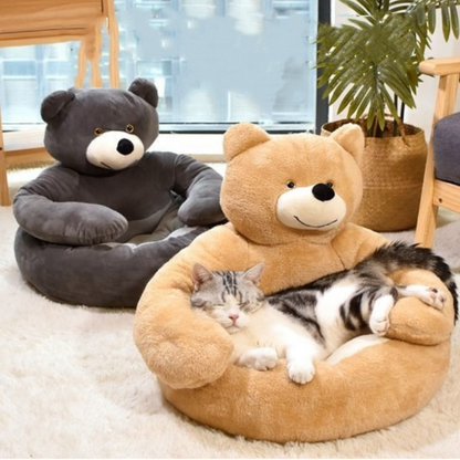 Cozy Teddy Bear Dog Mattress Bed - Halri