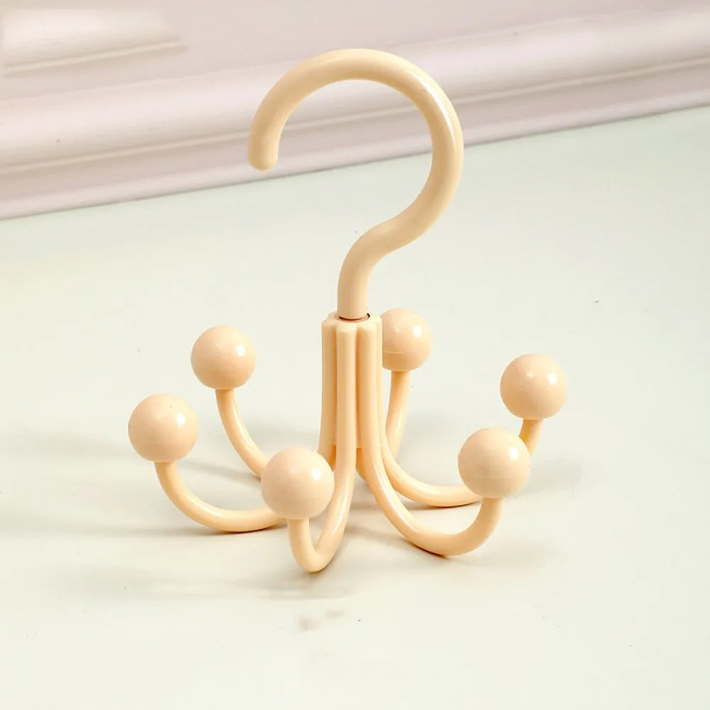 Wall Mount 6 Hook Rotating Storage Rack - Halri