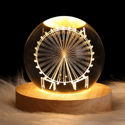 Sparkling Glass Globe Lamp