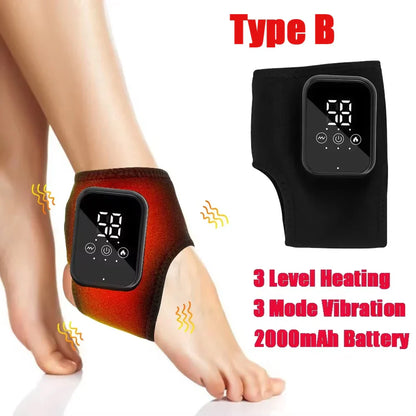 Fast Relief Ankle Massager with Heat and Vibration