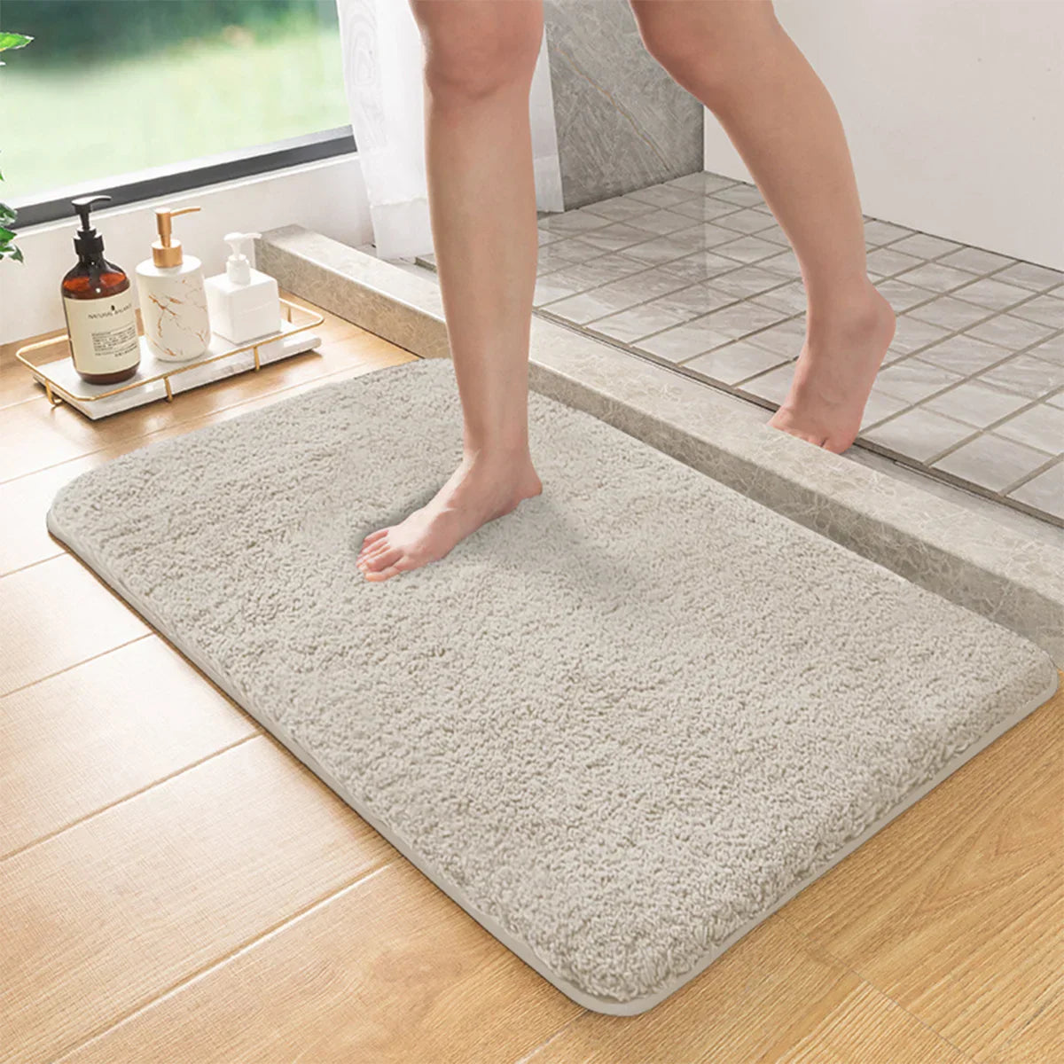 Soft Grip Bathroom Mat with Anti-Slip Backing - Halri