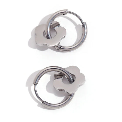 Delicate Flower Hug Earrings