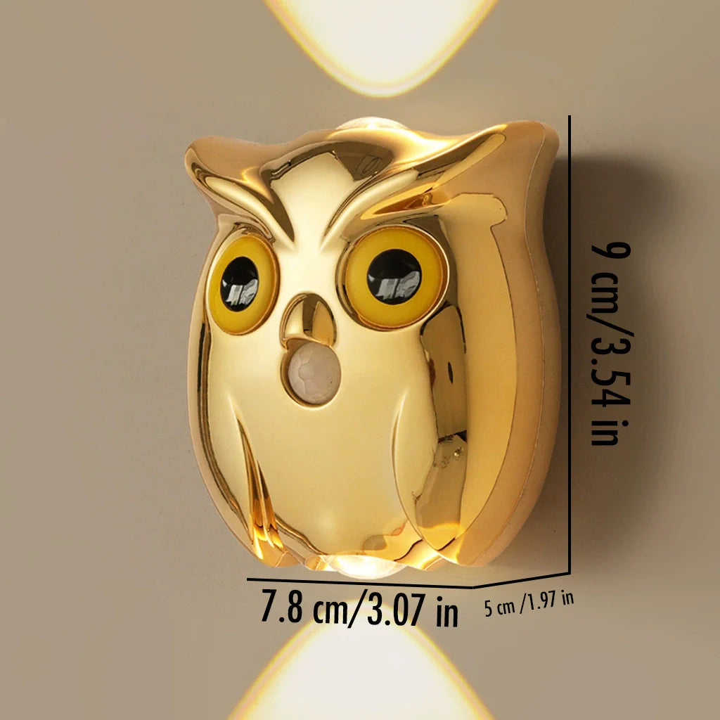 Smart Owl Wall Light Sensor Dimmable Night Lamp
