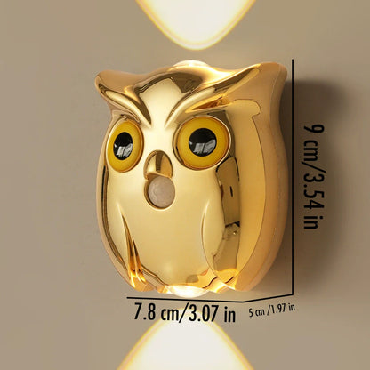 Smart Owl Wall Light Sensor Dimmable Night Lamp