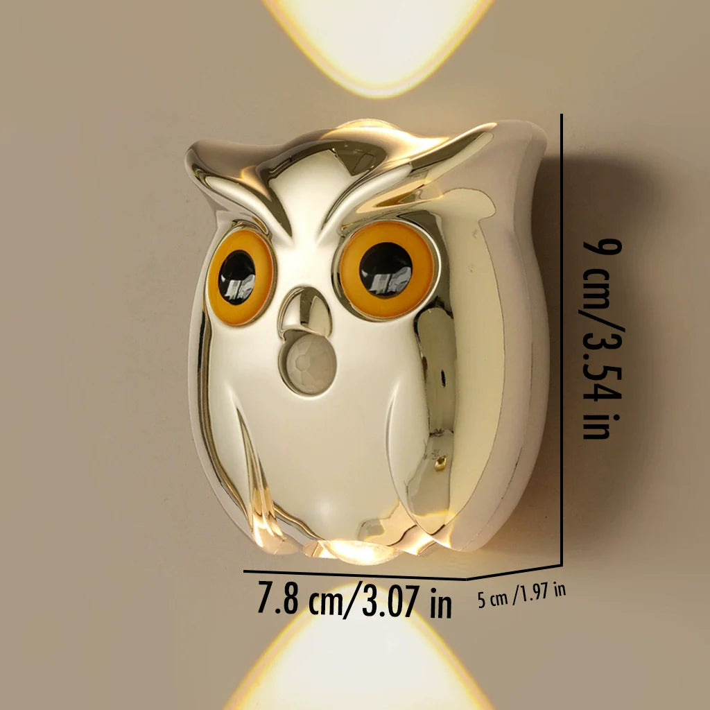 Smart Owl Wall Light Sensor Dimmable Night Lamp