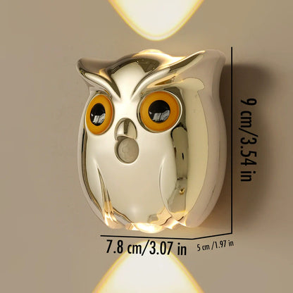Smart Owl Wall Light Sensor Dimmable Night Lamp