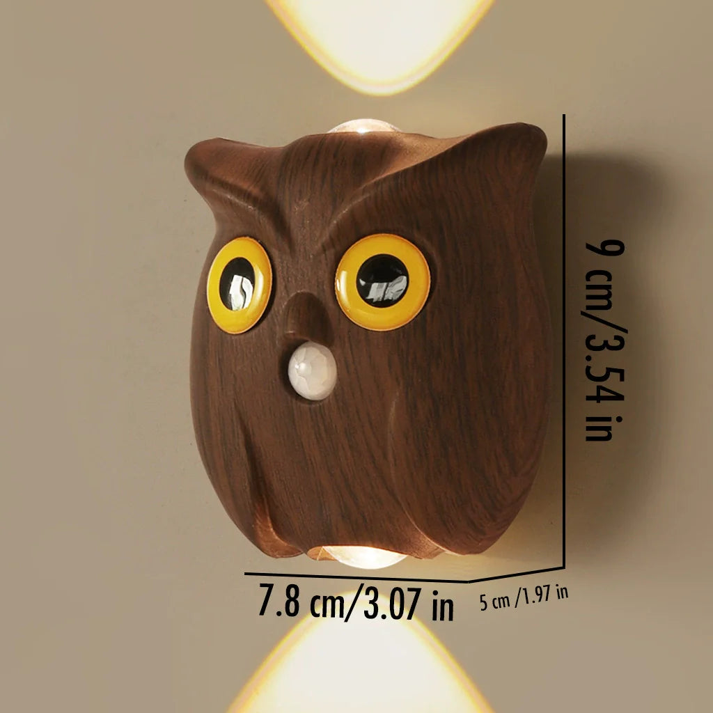 Smart Owl Wall Light Sensor Dimmable Night Lamp