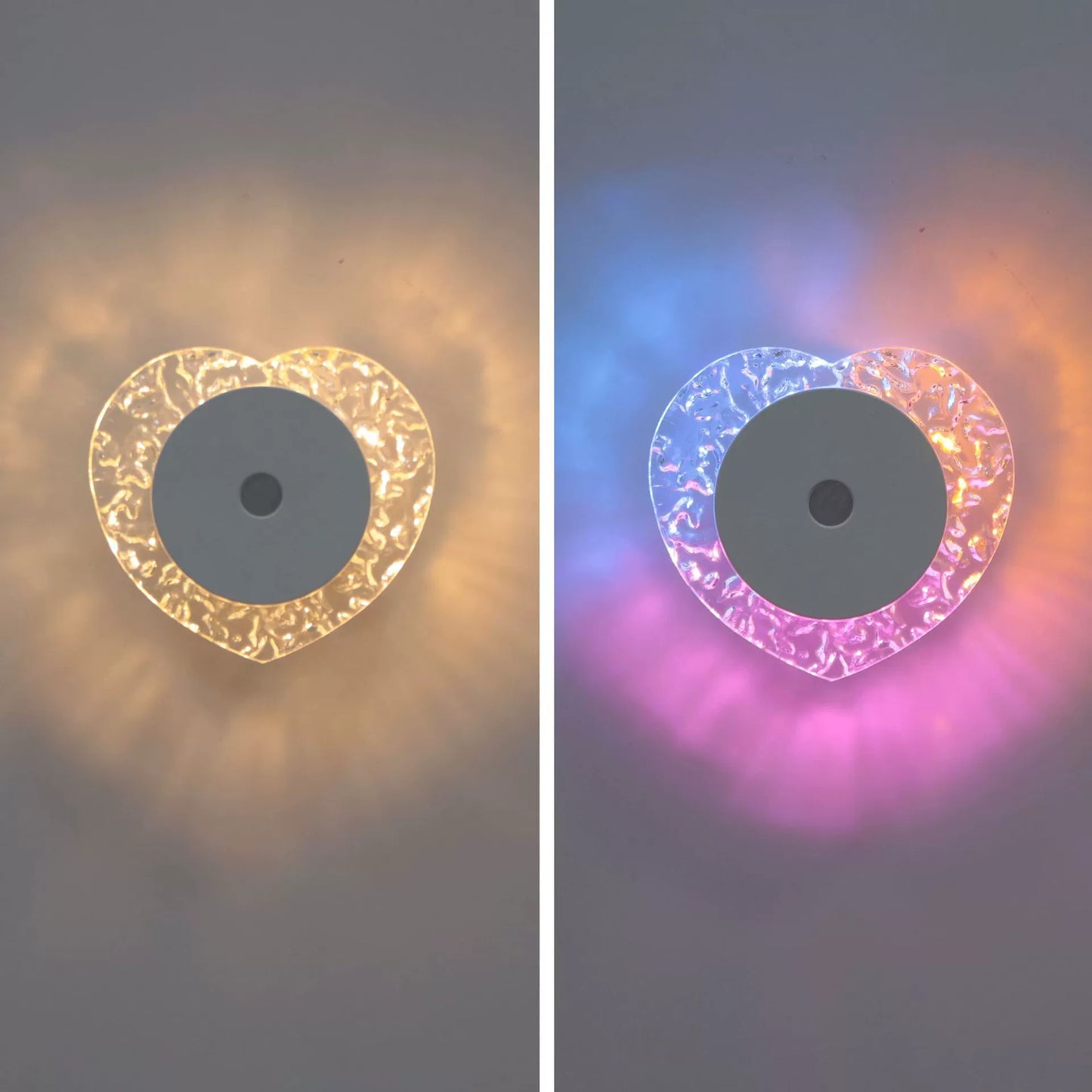 Icy Glass Love-Shaped Table Lamp
