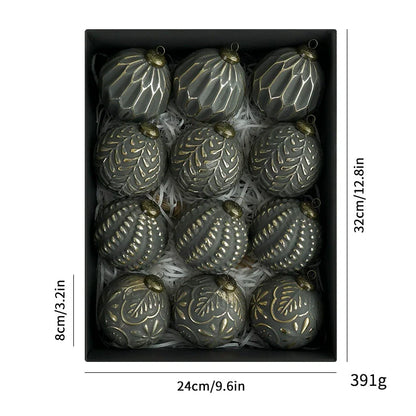 Vintage Holiday Glass Ball Ornaments Set