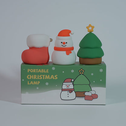 Fun Winter Silicone Nightlight Snowman Lamp