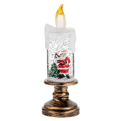 Beautiful Ice Crystal Glass Candle Lamp - Halri