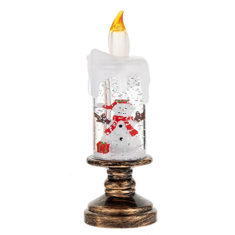 Beautiful Ice Crystal Glass Candle Lamp