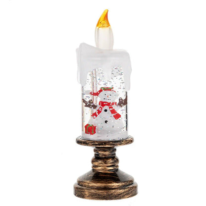 Beautiful Ice Crystal Glass Candle Lamp