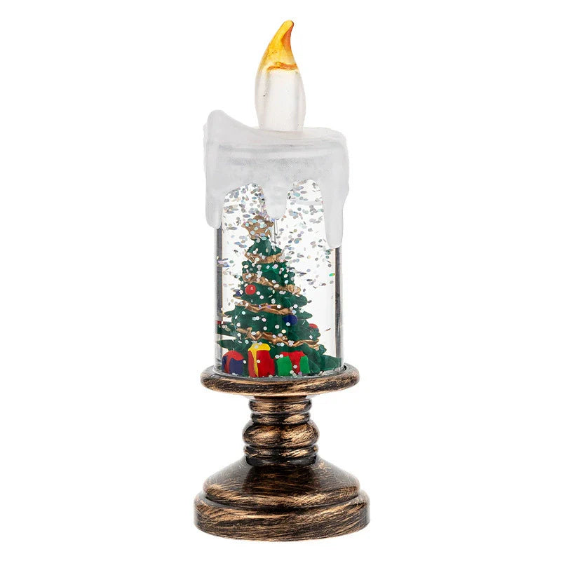 Beautiful Ice Crystal Glass Candle Lamp