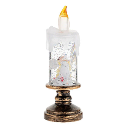 Beautiful Ice Crystal Glass Candle Lamp