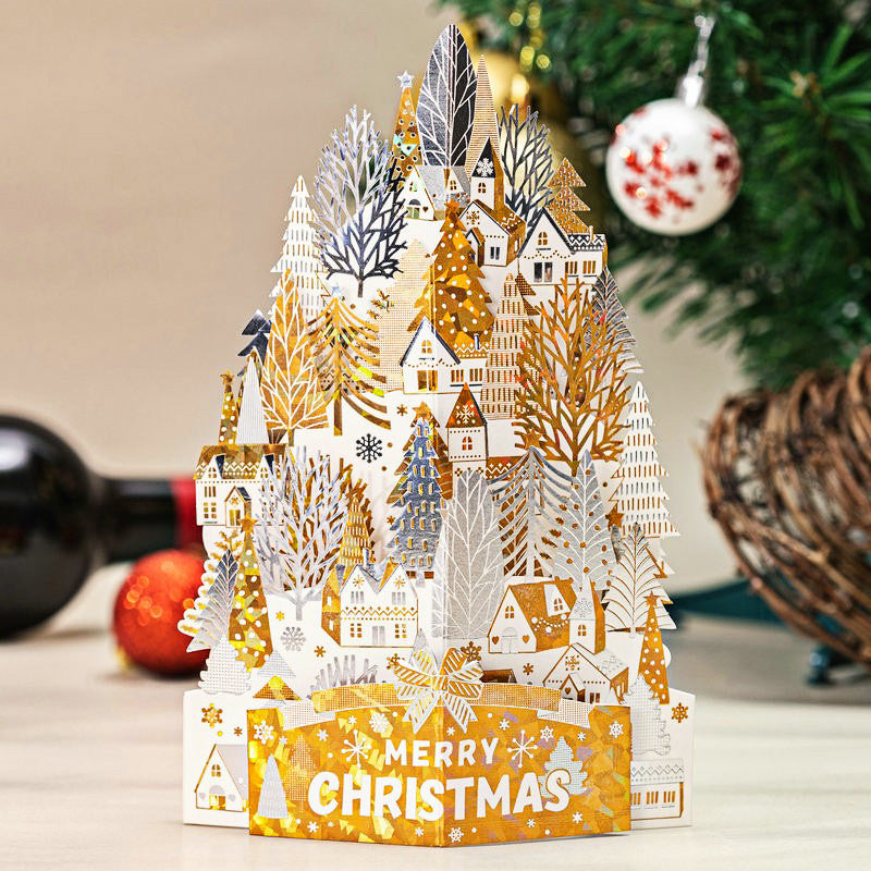Festive 3D Pop Up Holiday Greeting Card - Halri