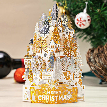 Festive 3D Pop Up Holiday Greeting Card - Halri