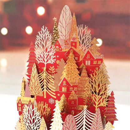Festive 3D Pop Up Holiday Greeting Card