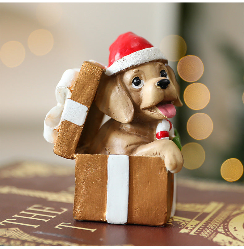 Handmade Resin Dog Holiday Window Decoration - Halri