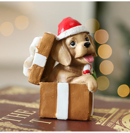 Handmade Resin Dog Holiday Window Decoration - Halri