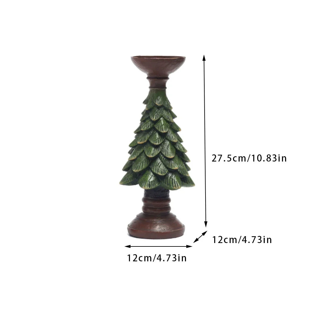 Fresh Pinecone Holiday Candle Holder Decoration