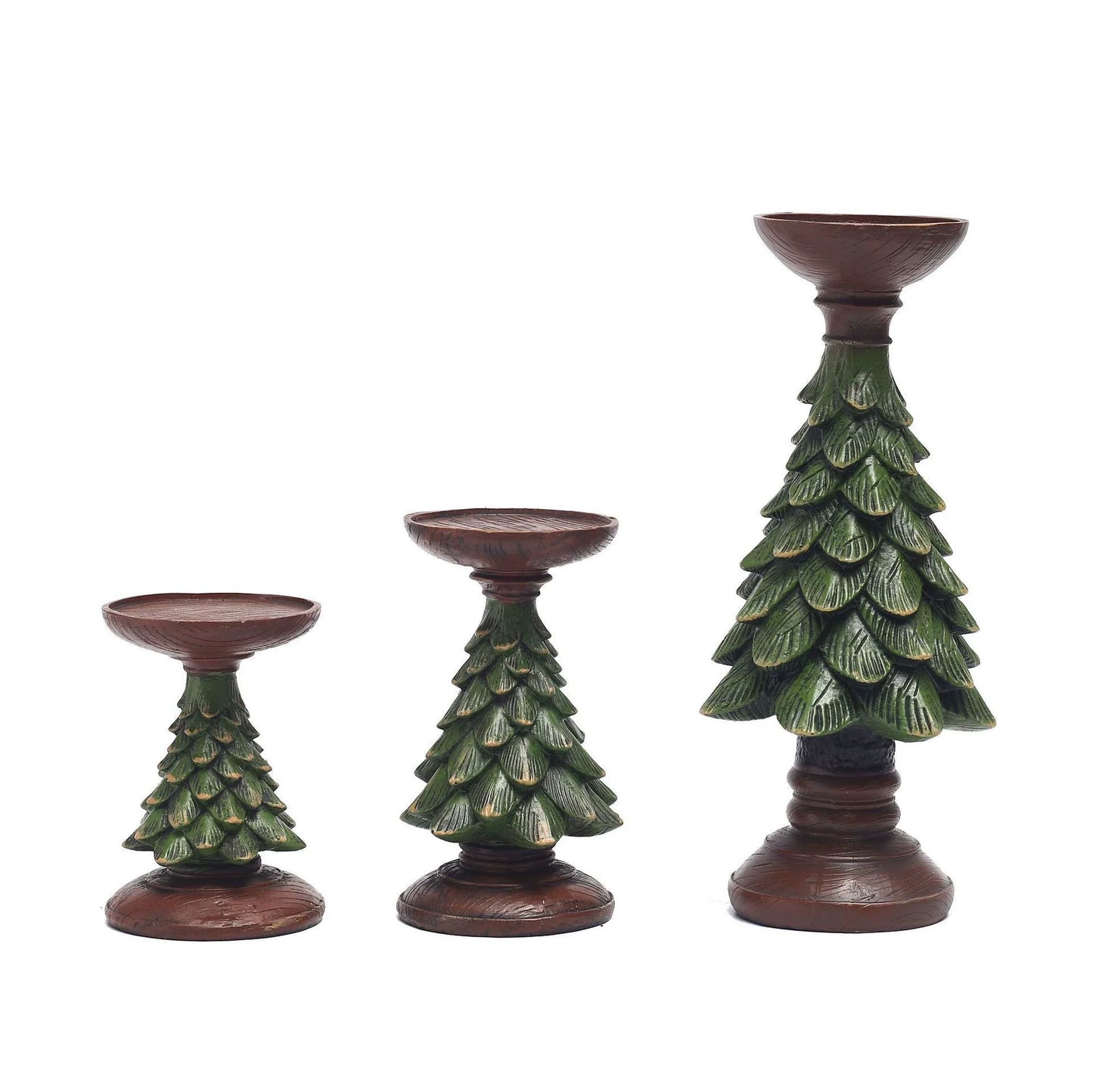 Fresh Pinecone Holiday Candle Holder Decoration