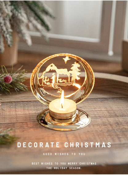 Metallic LED Holiday Lantern Decoration