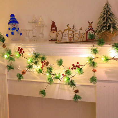 Festive Holiday Pinecone String Lights - Halri