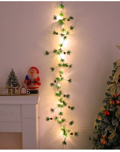 Festive Holiday Pinecone String Lights