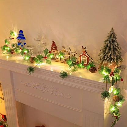 Festive Holiday Pinecone String Lights