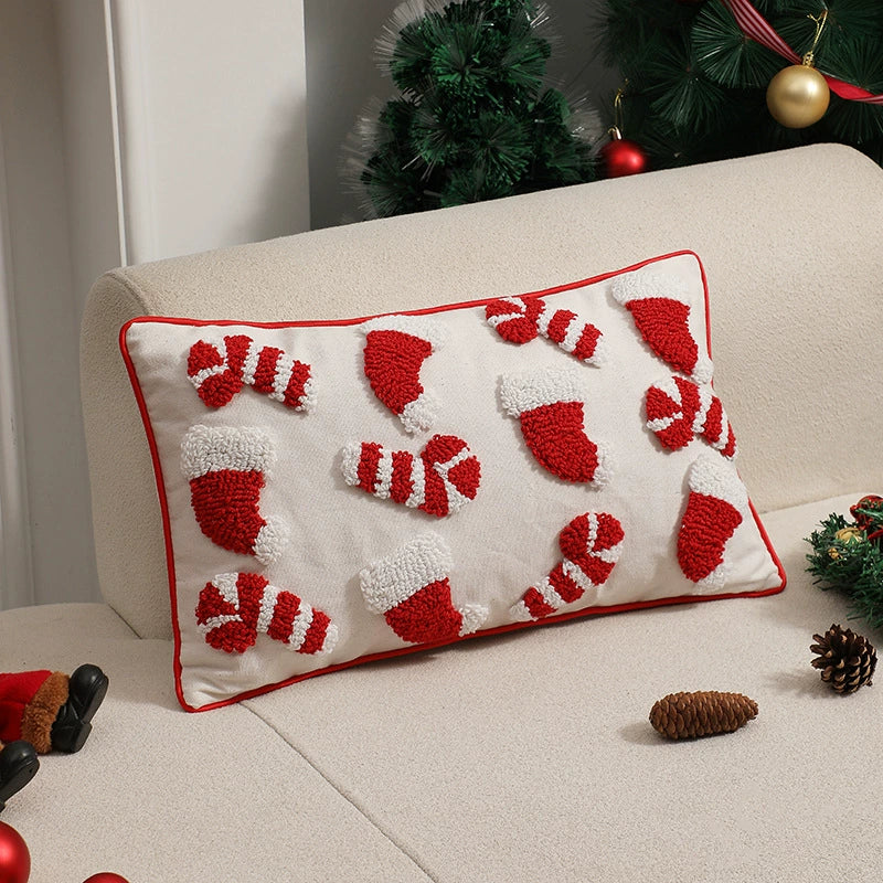 Plush Textured Holiday Velvet Pillow - Halri