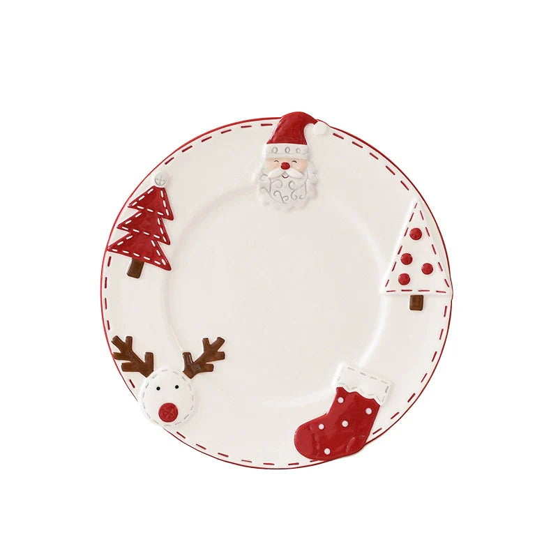 Christmas Themed Ceramic Holiday Plate