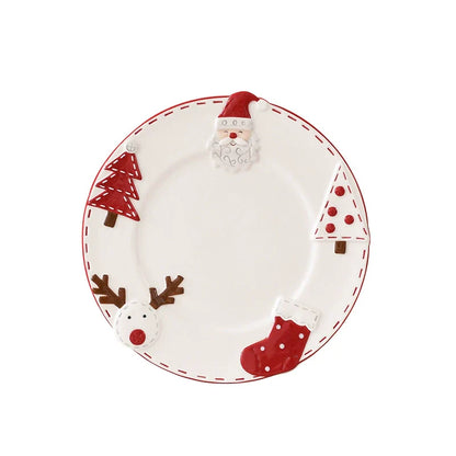 Christmas Themed Ceramic Holiday Plate