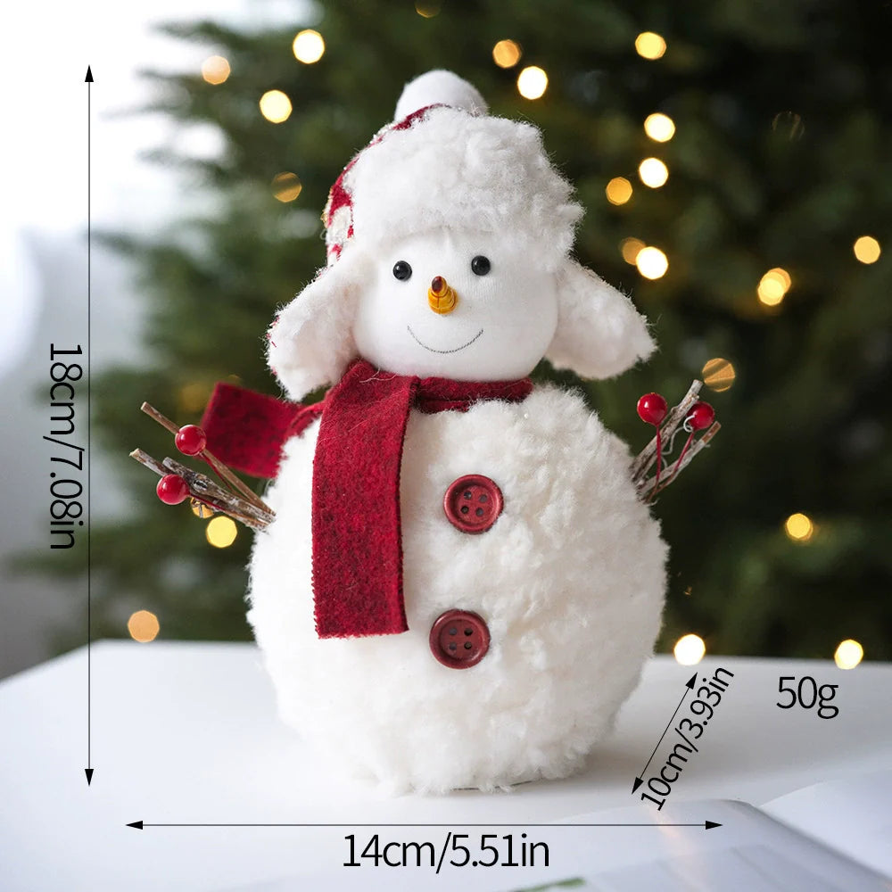 Soft Christmas Snowman Figurine Decoration
