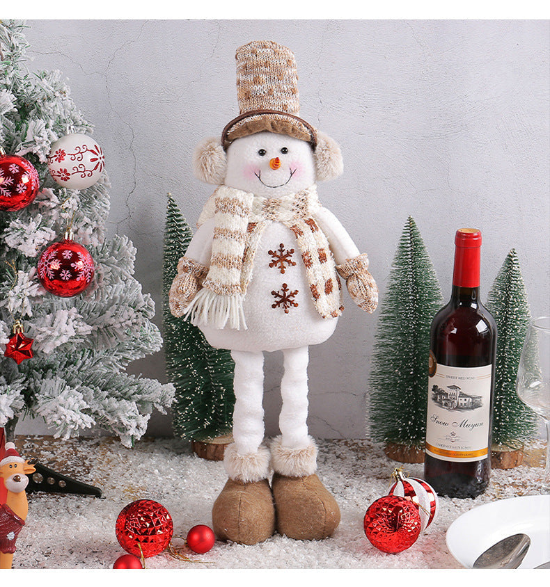 Cozy Winter Snowman Christmas Figurine Toy
