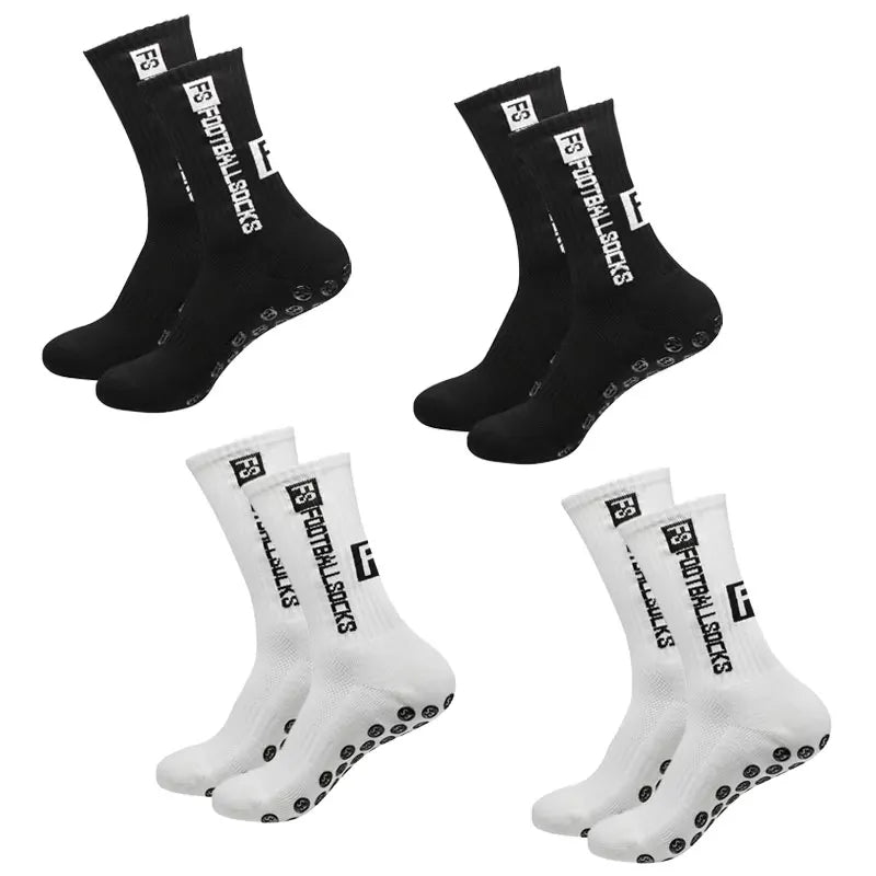 High Quality 4 Pack Football Socks with Grip Soles - Halri