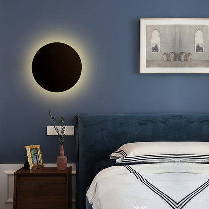 Simple Round LED Wall Lamp with Color Options