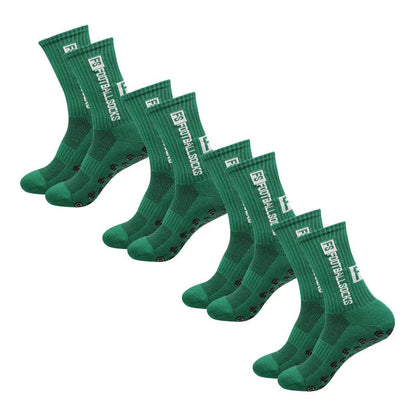 High Quality 4 Pack Football Socks with Grip Soles