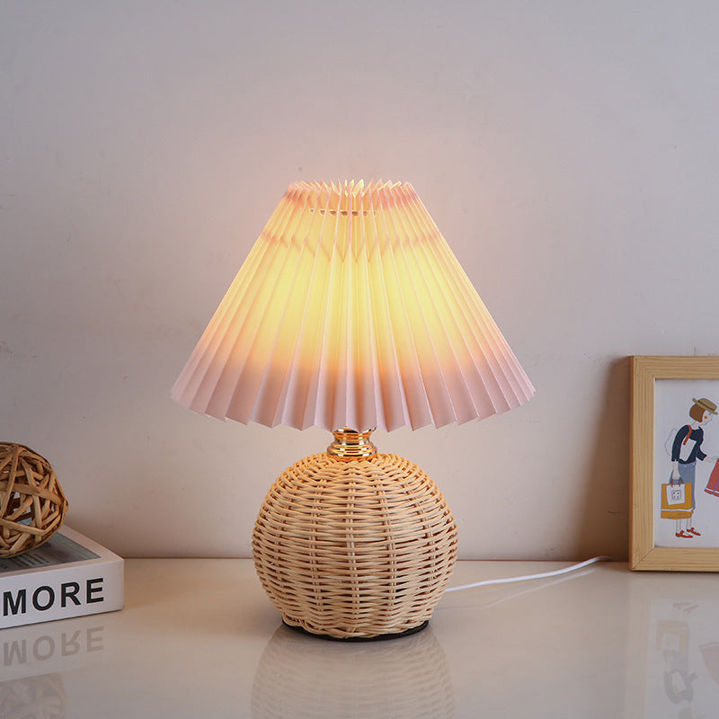 Soft Fabric Shade Nordic LED Bedside Lamp